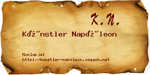 Künstler Napóleon névjegykártya